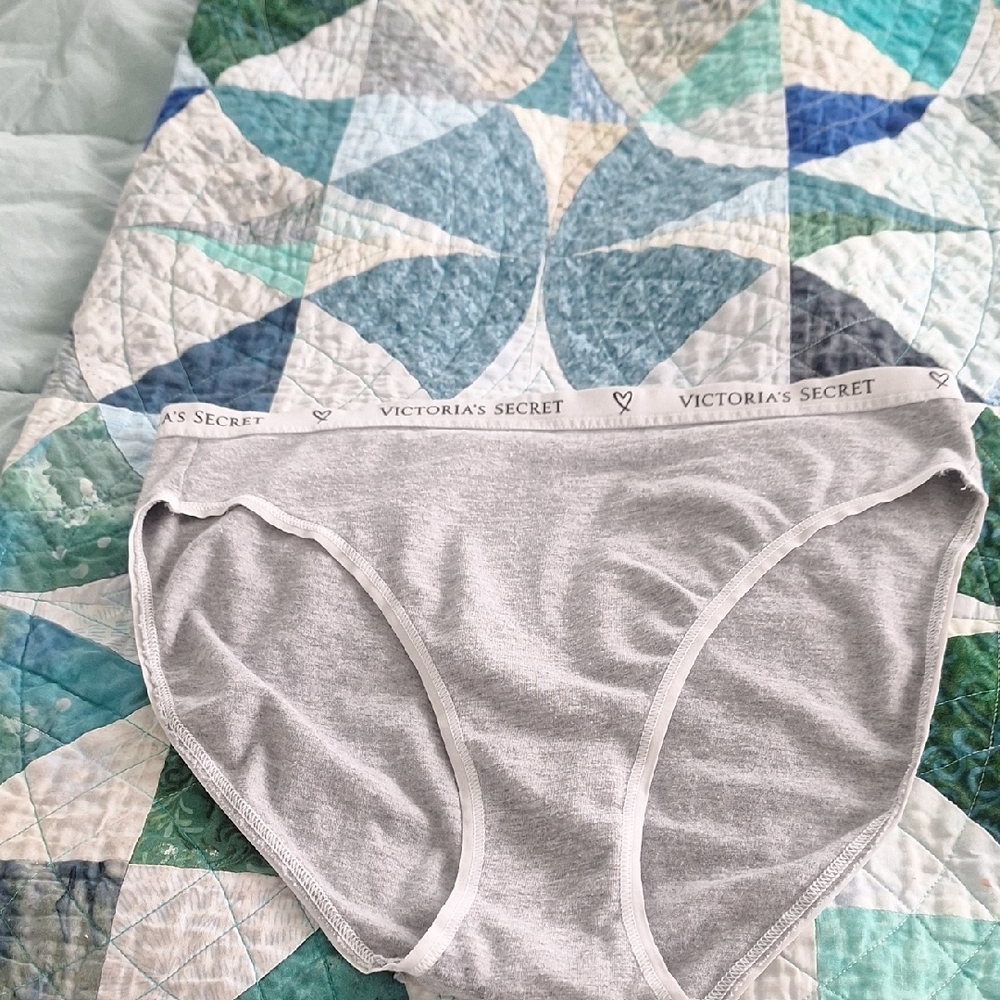 Victoria's Secret Gray and White Panties Soft Cotton Comfort